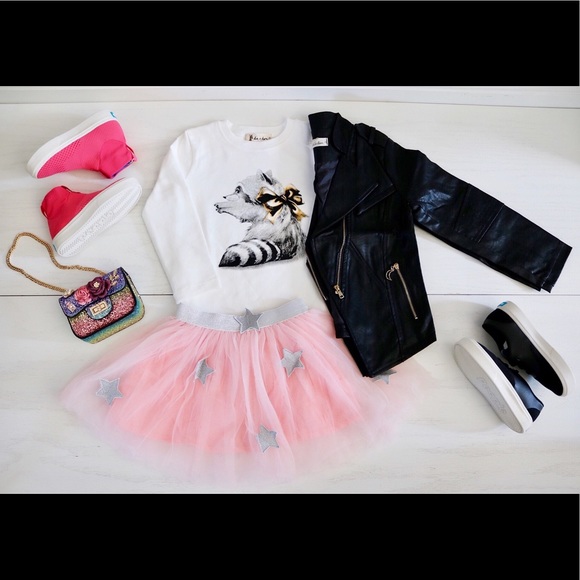 Toddler Girl Vegan Leather Jacket - Picture 2 of 2